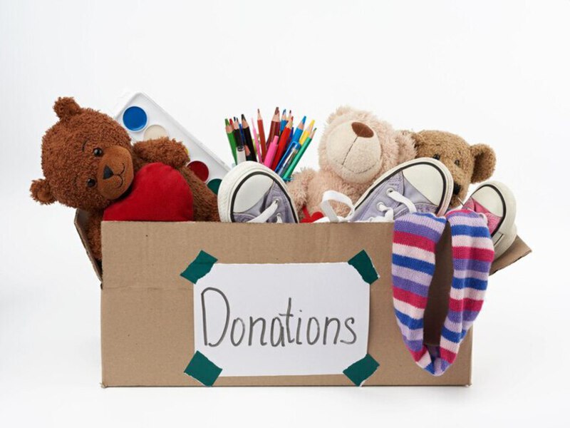 Box of toy donations