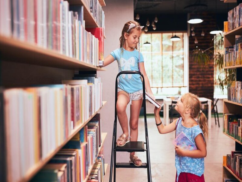 Donated books organized on shelves at a Goodwill store | Goodwill books