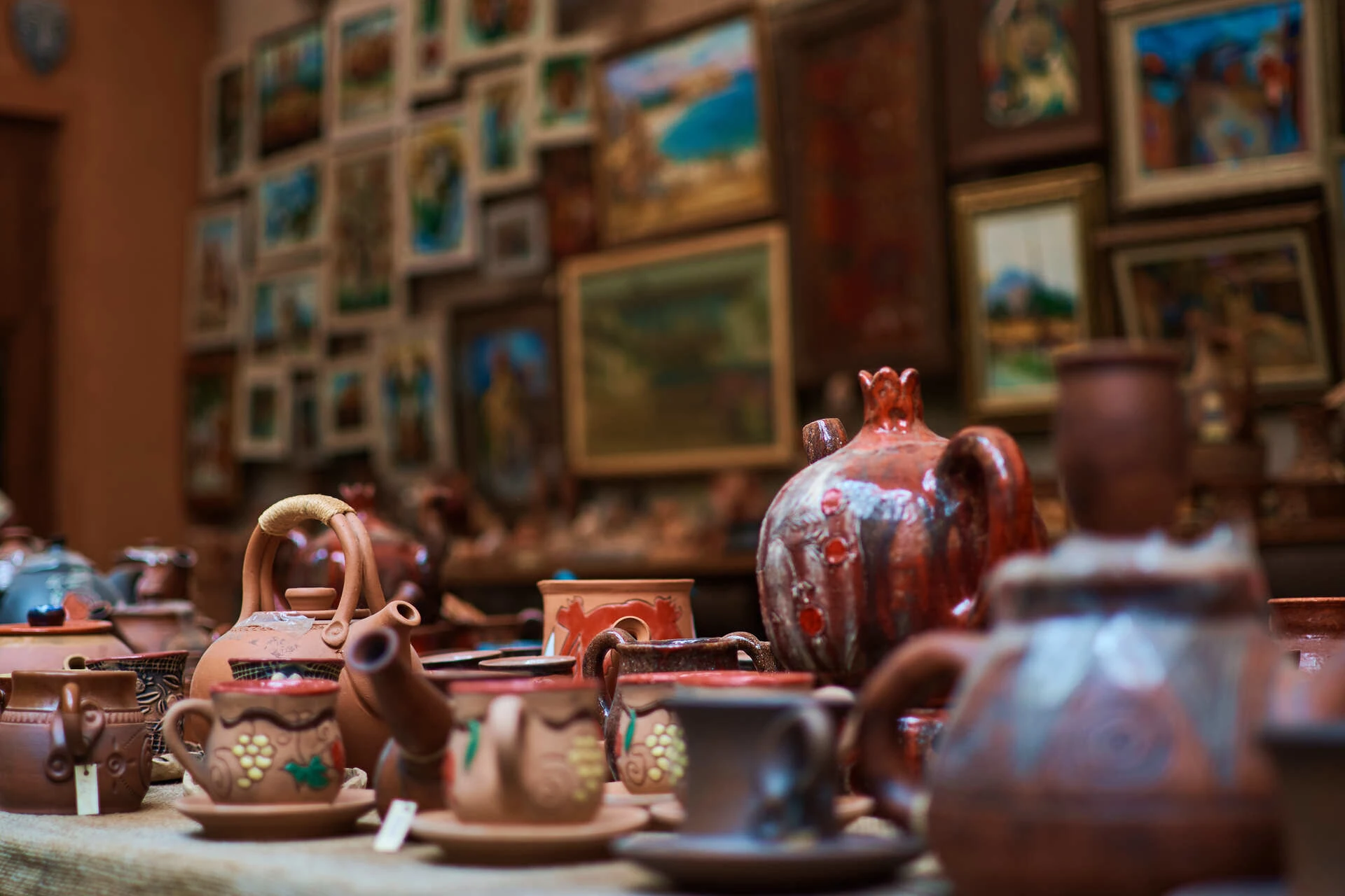 traditional antique collections at goodwill collectible store