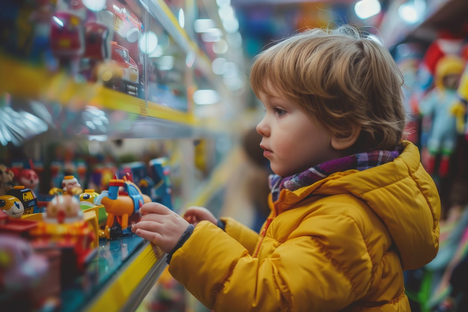 colorful children toys arranged on racks inside goodwill toy store in west palm beach