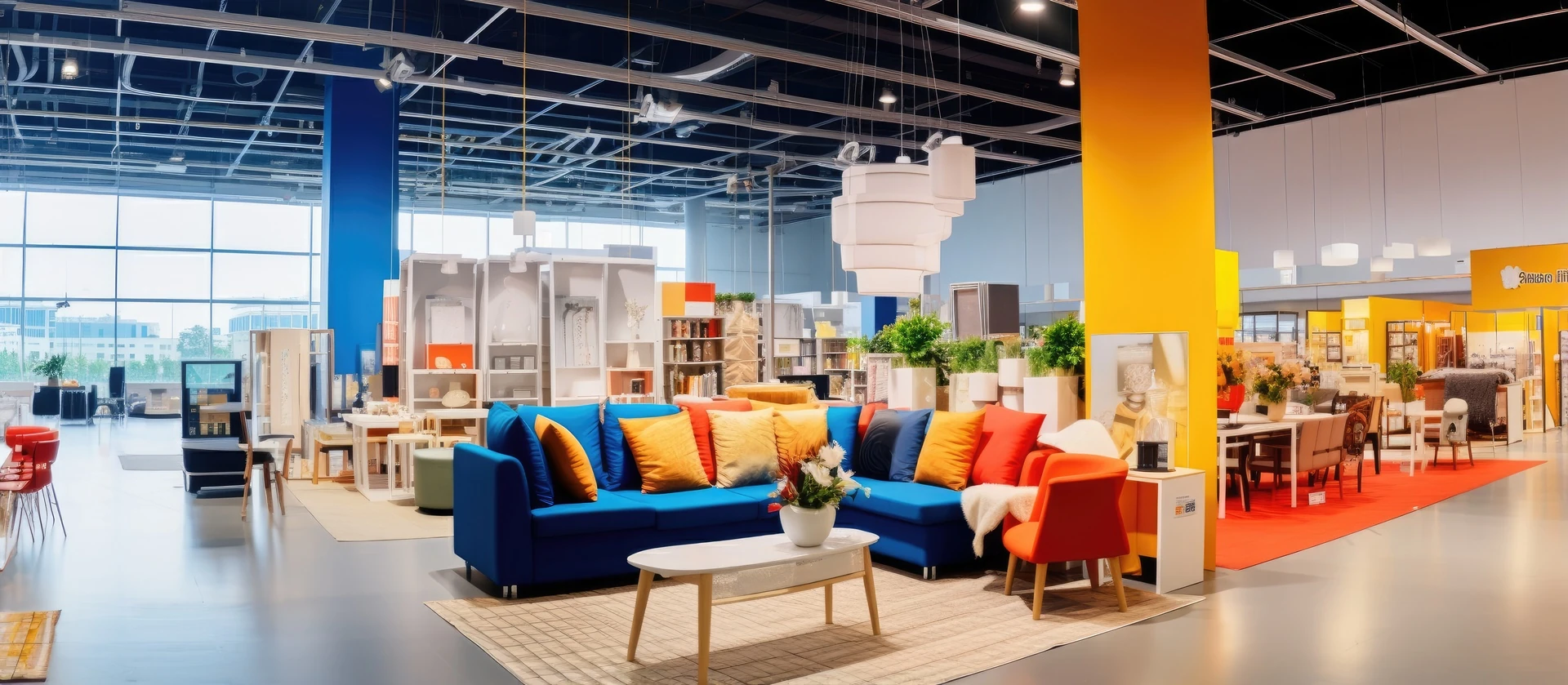 display of sofas and chairs at goodwill furniture in bradenton showroom