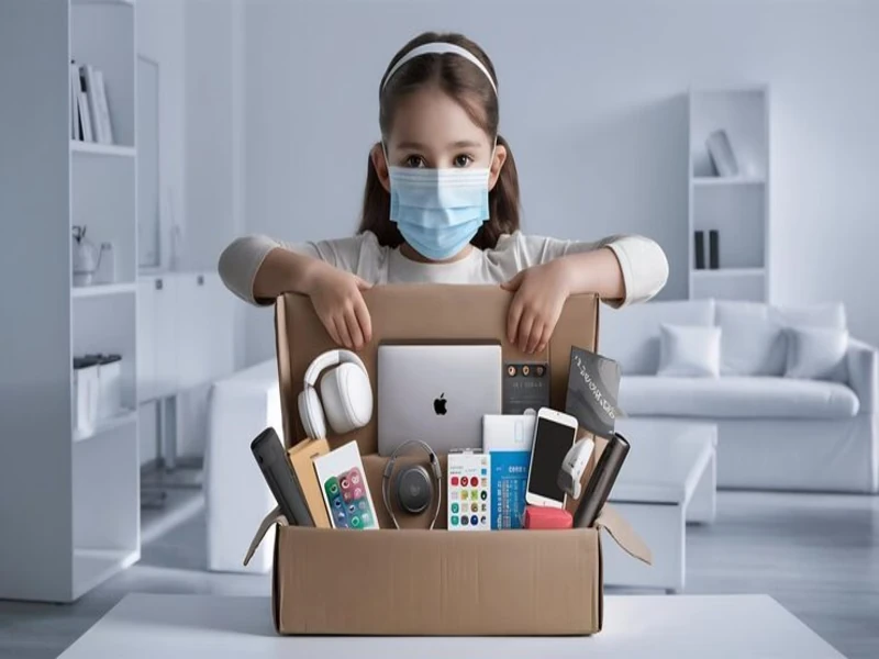 donor handing over old electronics at a goodwill used electronics store to support local community programs