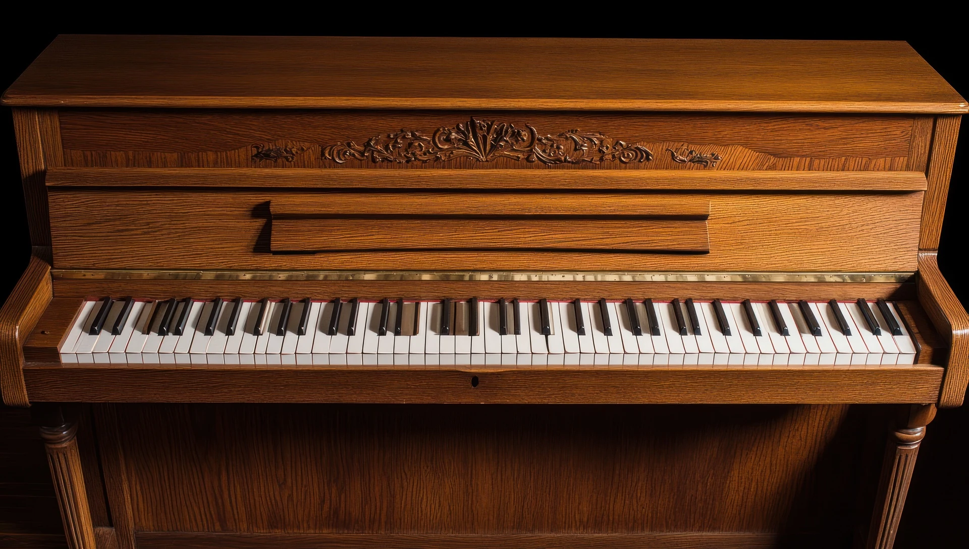 gently used grand piano displayed among goodwill used musical instruments in bradenton