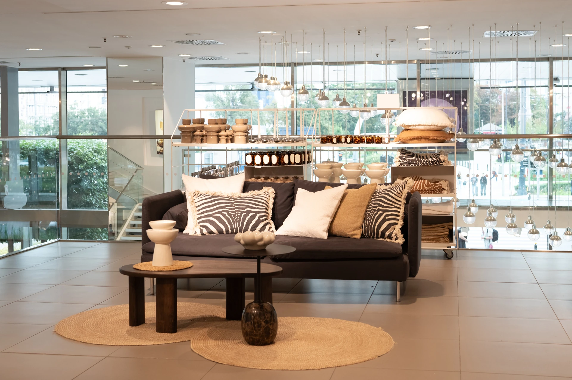 modern furniture showcased at a goodwill furniture store section in sarasota