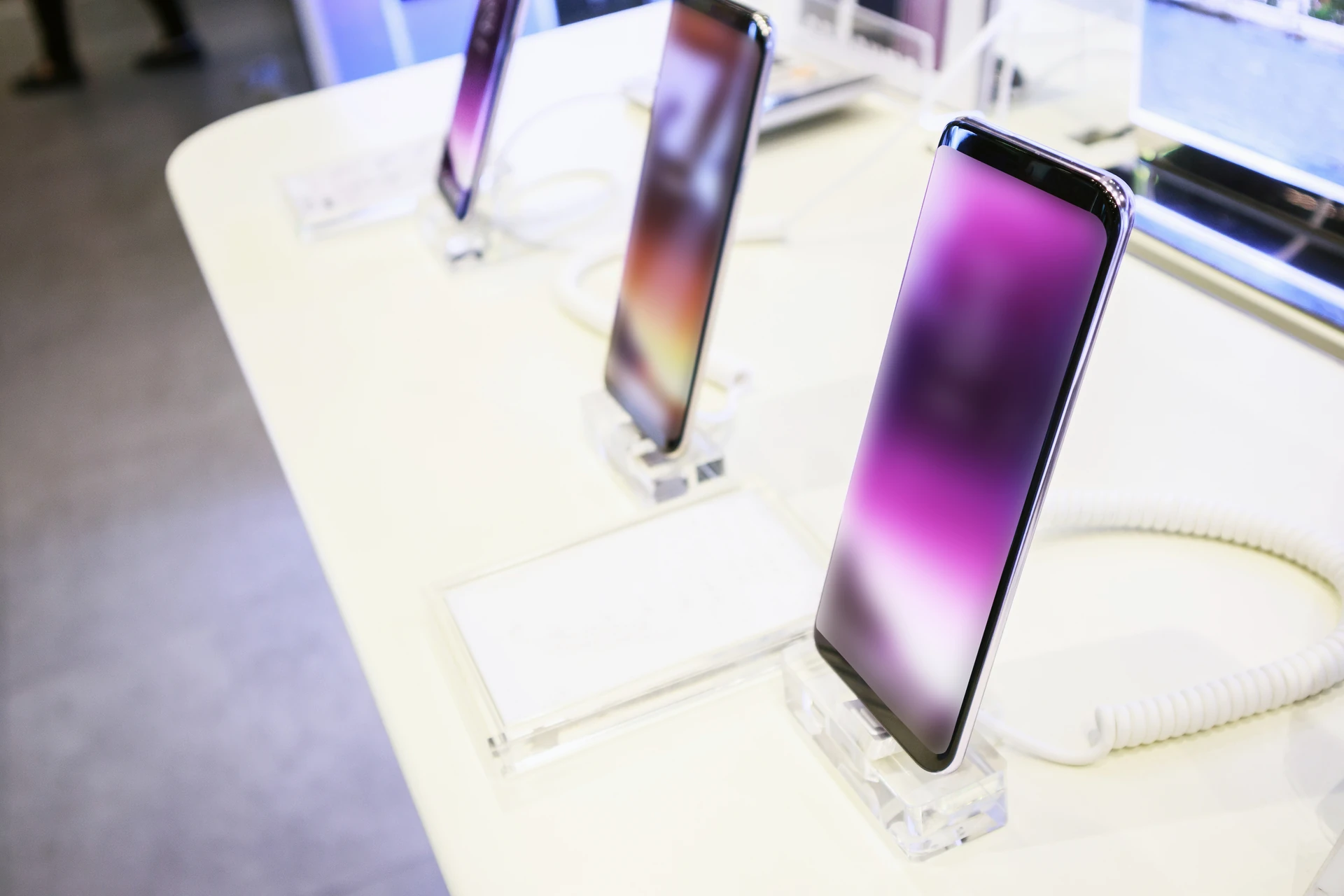 selection of phones at a goodwill computer store electronics in west palm beach