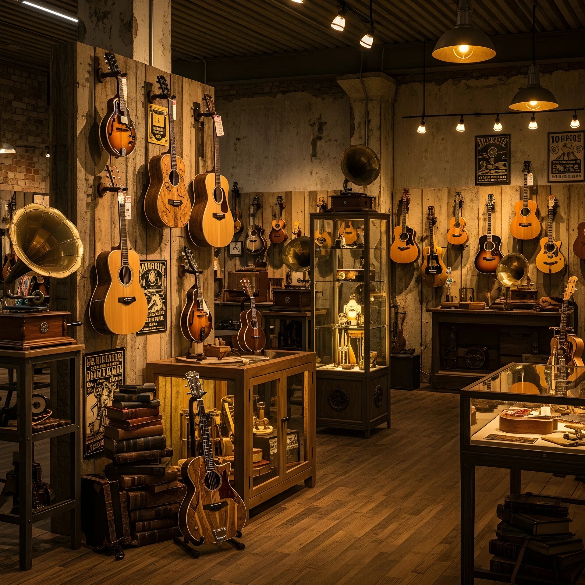 showcasing used guitars at goodwill west palm beach