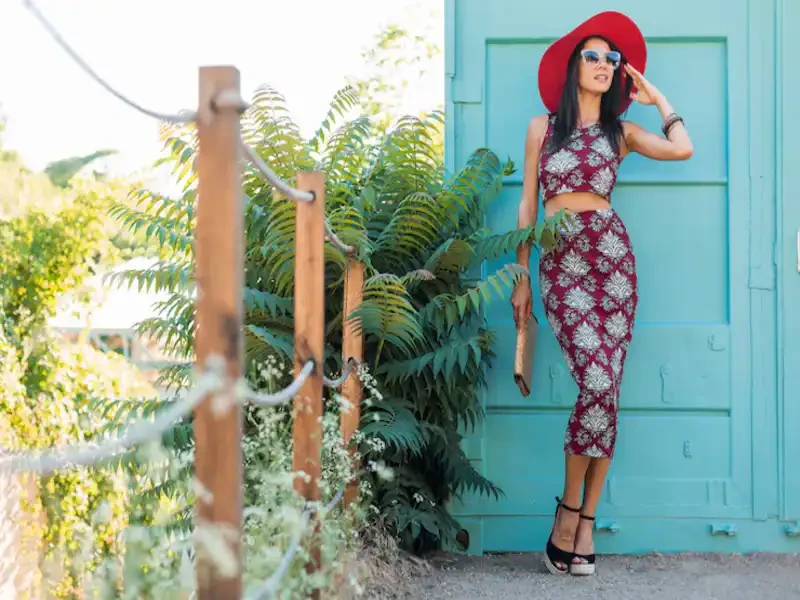 trendy and classic pieces in a second hand clothing store