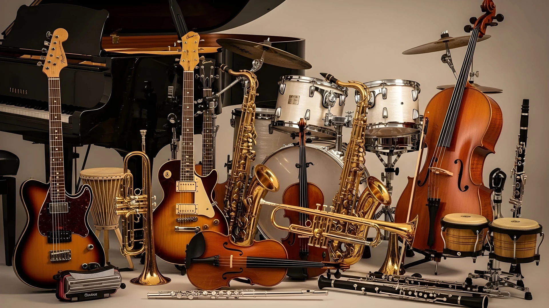 wide selection of goodwill used musical instruments in west palm beach ready for shoppers