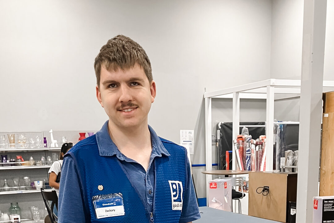 Zackary Anderson, Goodwill team member Zackary Anderson, Goodwill team member